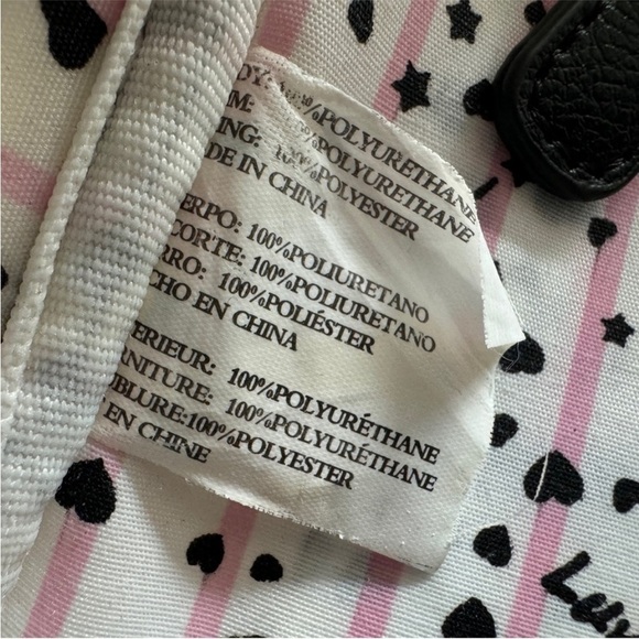 Betsey Johnson LUV Heart Backpack Hot Pink White Black - Picture 14 of 16